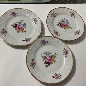 VTG Bernadotte Sonata Czech Bread and Butter Salad Dessert Plate Set of 3